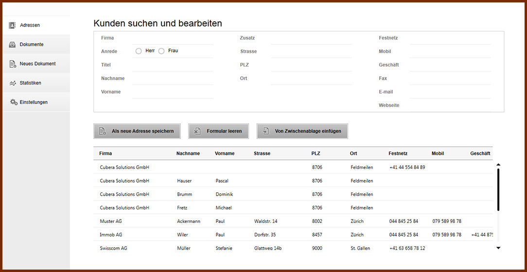 Kundenregister